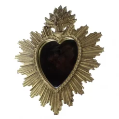 Palais du Rosaire Grand miroir Ex-voto en résine dorée^ Ex-Voto