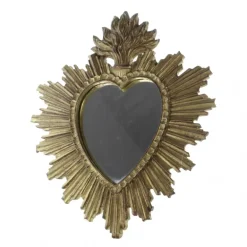 Palais du Rosaire Grand miroir Ex-voto en résine dorée^ Ex-Voto
