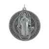 Palais du Rosaire Grande Médaille de Saint Benoît en métal argenté 4,8cm^ Médaille De Saint | Médaille Et Croix Métal