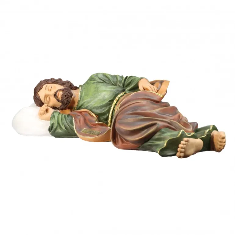 Palais du Rosaire Grande Statue de Saint Joseph endormi en résine 57cm^ Statue De Saint Joseph