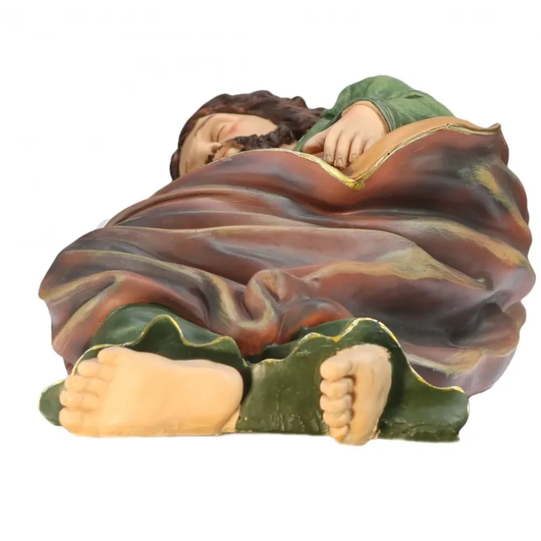 Palais du Rosaire Grande Statue de Saint Joseph endormi en résine 57cm^ Statue De Saint Joseph