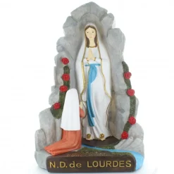 Palais du Rosaire Grotte décorée en résine 35 cm^ Statue De Notre Dame De Lourdes