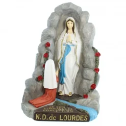 Palais du Rosaire Grotte de l'Apparition en résine de 25cm^ Statue De Notre Dame De Lourdes