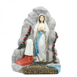 Palais du Rosaire Grotte de l'Apparition en couleur de 11cm^ Statue De Notre Dame De Lourdes