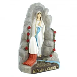 Palais du Rosaire Grotte de l'Apparition en résine de 25cm^ Statue De Notre Dame De Lourdes