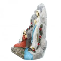 Palais du Rosaire Grotte de l'Apparition en couleur de 11cm^ Statue De Notre Dame De Lourdes