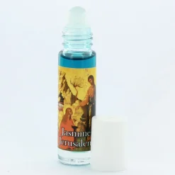 Palais du Rosaire Huile essentielle de Nard de Jérusalem en roll-on à l'effigie de la Vierge Miraculeuse et parfum Jasmin^ Huile Religieuse