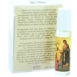 Palais du Rosaire Huile essentielle de Nard de Jérusalem en roll-on avec image de Lourdes^ Huile Religieuse