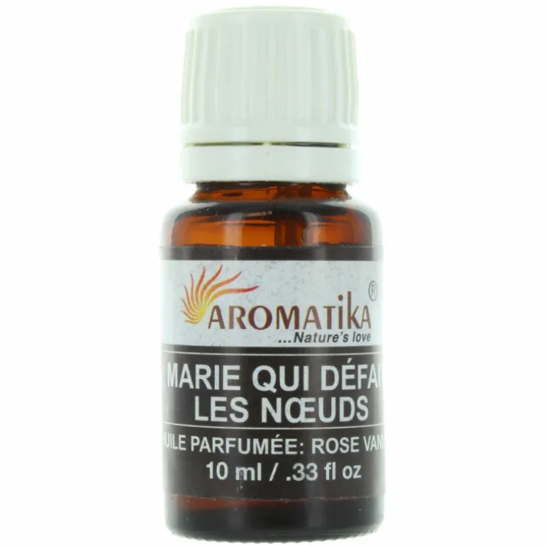 Palais du Rosaire Huile essentielle religieuse Marie qui défait les noeuds, à la rose vanillée 10ml^ Huile Religieuse