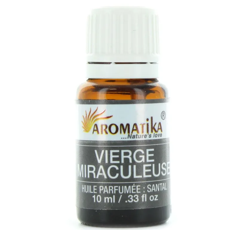 Palais du Rosaire Huile essentielle religieuse Vierge Miraculeuse parfumée au Santal 10ml^ Huile Religieuse