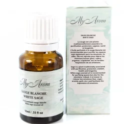 Palais du Rosaire Huile essentielle religieuse parfumée à la Sauge Blanche avec prière 10ml^ Huile Religieuse