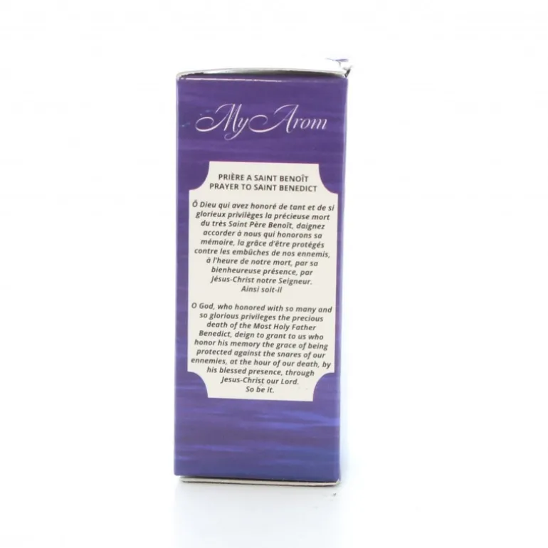 Palais du Rosaire Huile essentielle religieuse Saint Benoît parfumée à la violette 10ml^ Huile Religieuse