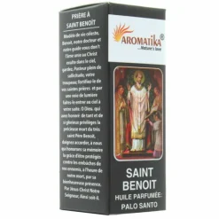 Palais du Rosaire Huile essentielle religieuse Saint Benoît parfumée au palo santo 10ml^ Huile Religieuse