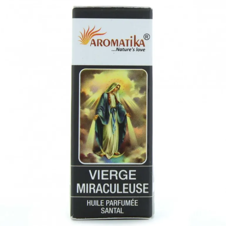 Palais du Rosaire Huile essentielle religieuse Vierge Miraculeuse parfumée au Santal 10ml^ Huile Religieuse