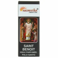 Palais du Rosaire Huile essentielle religieuse Saint Benoît parfumée au palo santo 10ml^ Huile Religieuse