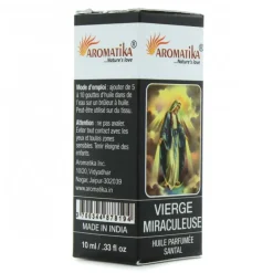 Palais du Rosaire Huile essentielle religieuse Vierge Miraculeuse parfumée au Santal 10ml^ Huile Religieuse