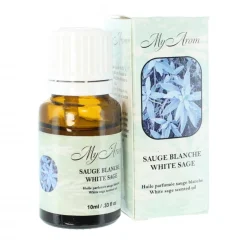 Palais du Rosaire Huile essentielle religieuse parfumée à la Sauge Blanche avec prière 10ml^ Huile Religieuse
