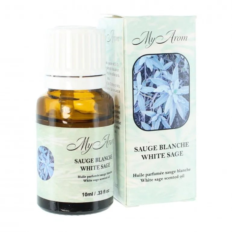 Palais du Rosaire Huile essentielle religieuse parfumée à la Sauge Blanche avec prière 10ml^ Huile Religieuse