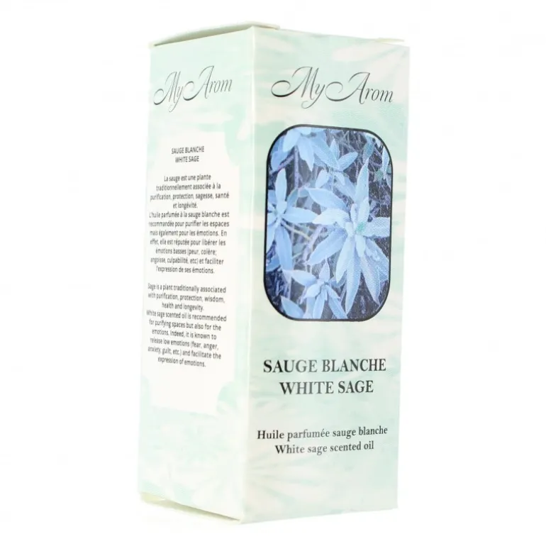 Palais du Rosaire Huile essentielle religieuse parfumée à la Sauge Blanche avec prière 10ml^ Huile Religieuse