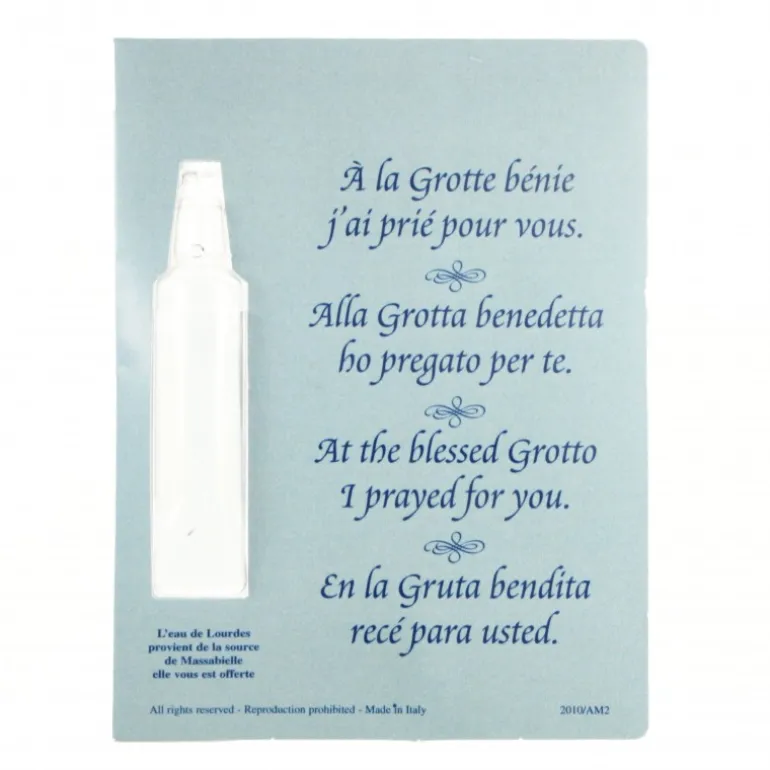 Palais du Rosaire Image religieuse, Apparition de Lourdes, prières et fiole eau de Lourdes 10 ml^ Flacon Eau De Lourdes | Image Religieuse