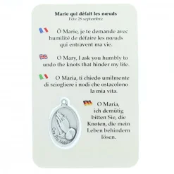 Palais du Rosaire Image religieuse de Marie qui Défait les Nœuds avec une médaille^ Image Religieuse