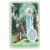 Palais du Rosaire Image religieuse de Notre Dame de Lourdes avec une médaille^ Image Religieuse