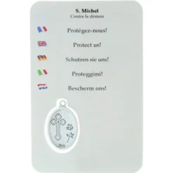 Palais du Rosaire Image religieuse de Saint Michel avec une médaille^ Image Religieuse
