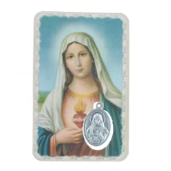 Palais du Rosaire Image religieuse du Cœur Immaculé de Marie avec une médaille^ Image Religieuse