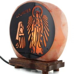Palais du Rosaire Lampe de sel de l'Himalaya ronde de 15cm^ Lampe