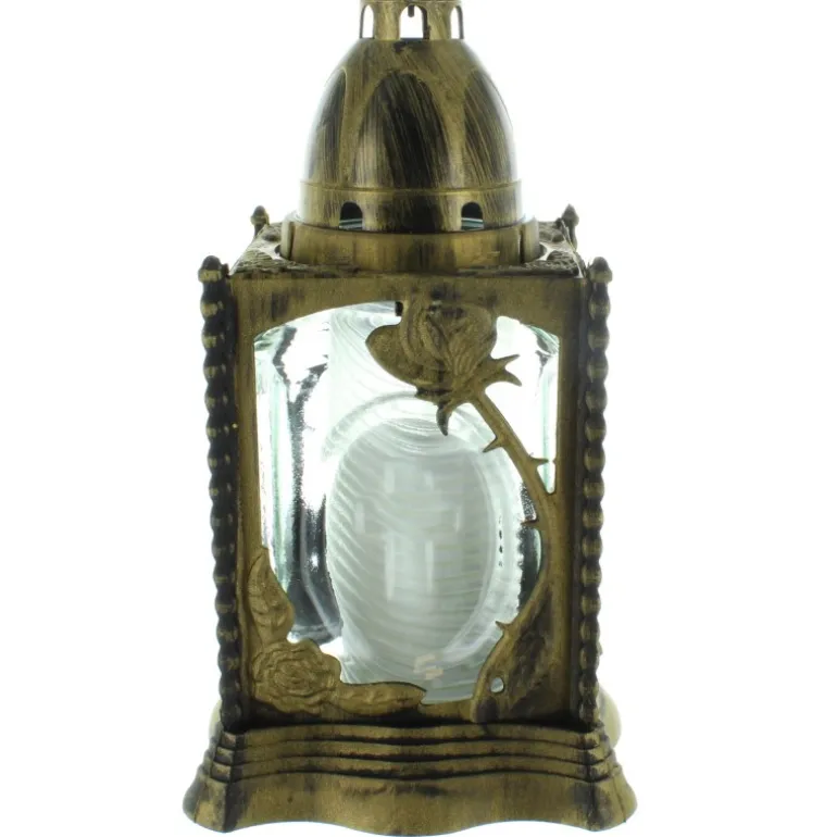 Palais du Rosaire Lanterne funéraire pour pierre tombale en effet bronze 23cm^ Bougie Funéraire | Bougeoir