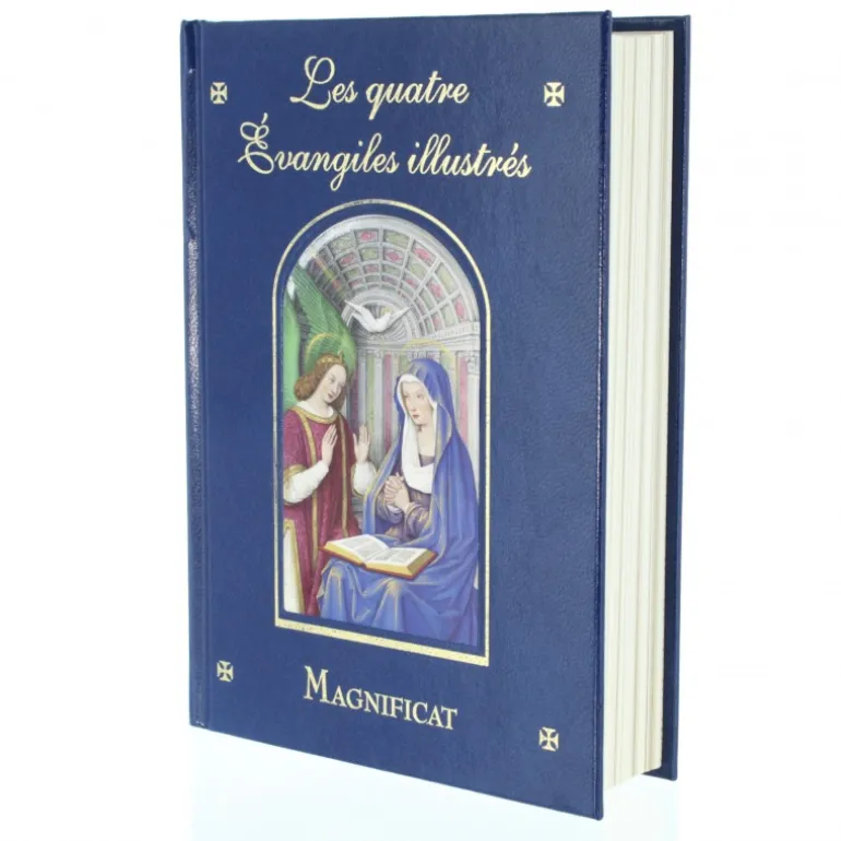 Palais du Rosaire Livre Les quatre évangiles illustrés^ Bible Catholique | Livre De Prière