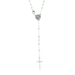 Palais du Rosaire Livret du saint Rosaire avec un chapelet blanc^ Livre De Prière