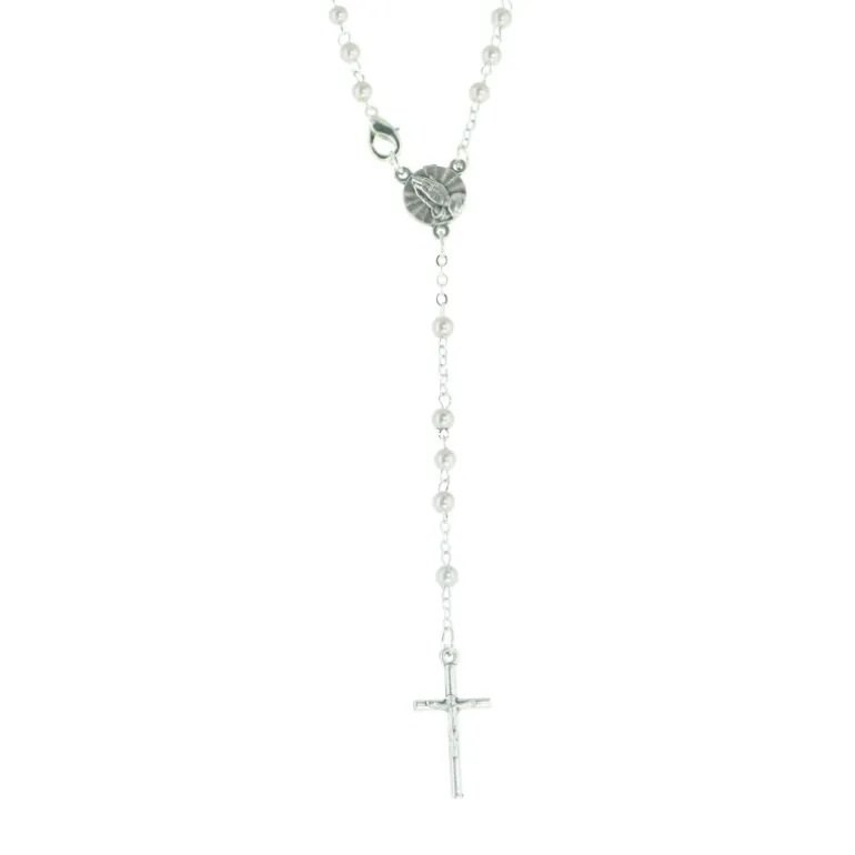 Palais du Rosaire Livret du saint Rosaire avec un chapelet blanc^ Livre De Prière