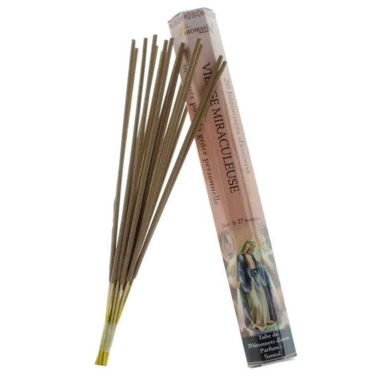 Palais du Rosaire Lot de 6 boites d'encens religieux Vierge Miraculeuse 20 bâtonnets^ Encens En Bâtonnets