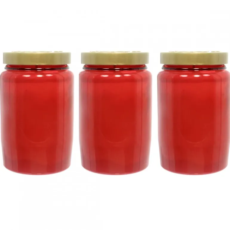 Palais du Rosaire Lot de 3 Bougies de dévotion Rouge 3 jours^ Bougie De Dévotion | Bougie Neuvaine