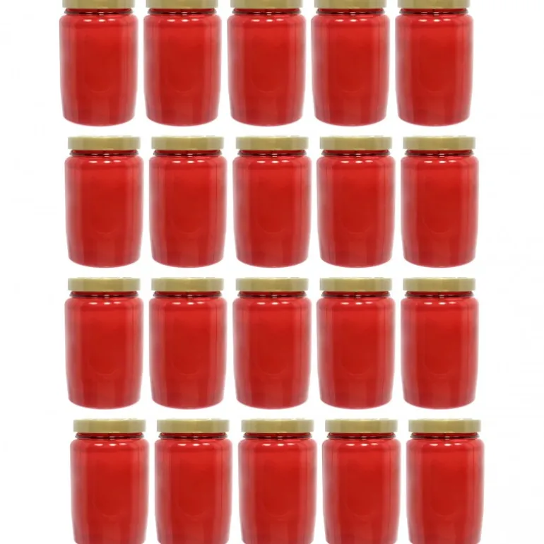 Palais du Rosaire Lot de 20 Bougies de dévotion Rouge 3 jours^ Calendrier De Lourdes | Bougie De Dévotion