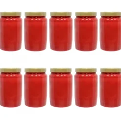 Palais du Rosaire Lot de 10 Bougies de dévotion Rouge 3 jours^ Bougie De Dévotion | Bougie Neuvaine