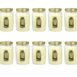 Palais du Rosaire Lot de 10 Bougies de dévotion 3 jours Notre Dame de Lourdes^ Bougie De Dévotion