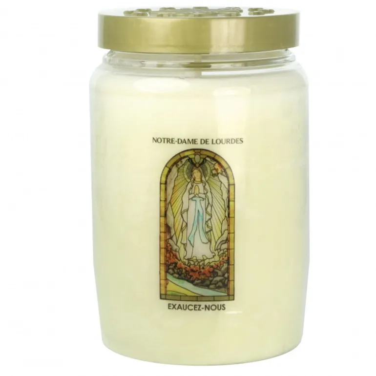 Palais du Rosaire Lot de 3 Bougies de dévotion 3 jours Notre Dame de Lourdes^ Bougie Neuvaine