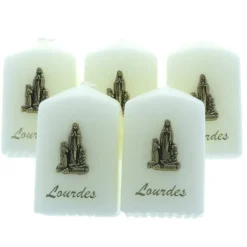 Palais du Rosaire Lot de 5 Bougies religieuses de Lourdes 7cm^ Bougie De Dévotion