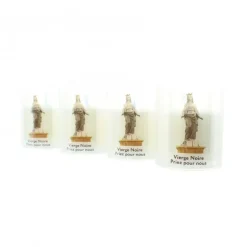 Palais du Rosaire Lot de 4 bougies veileeuses de la Vierge Noire 6cm 20h^ Bougie Votive