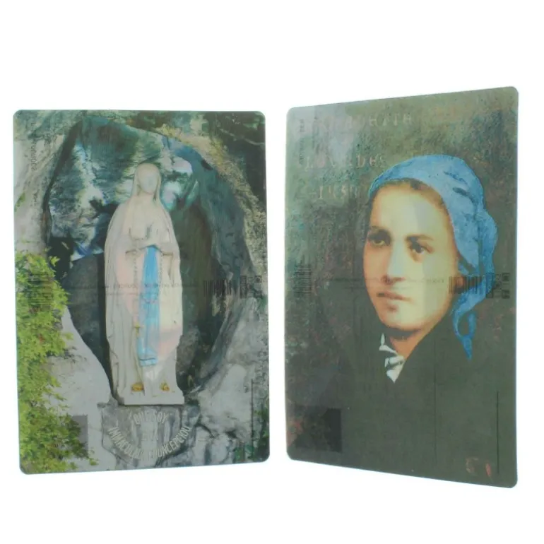 Palais du Rosaire Lot de 2 cartes postales bidimensionnelles de la Vierge Marie de Lourdes^ Carte Postale De Lourdes