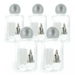 Palais du Rosaire Lot de 5 Flacons en plastique 45ml d'eau de Lourdes illustré avec l' Apparition^ Flacon Eau De Lourdes