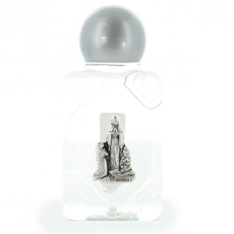 Palais du Rosaire Lot de 5 Flacons en plastique 45ml d'eau de Lourdes illustré avec l' Apparition^ Flacon Eau De Lourdes