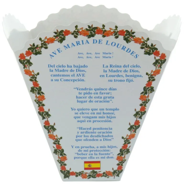 Palais du Rosaire Lot de 5 flambeaux pour cierge de procession en Français, Italien, Espagnol^ Bougie De Dévotion | Cierge De Lourdes