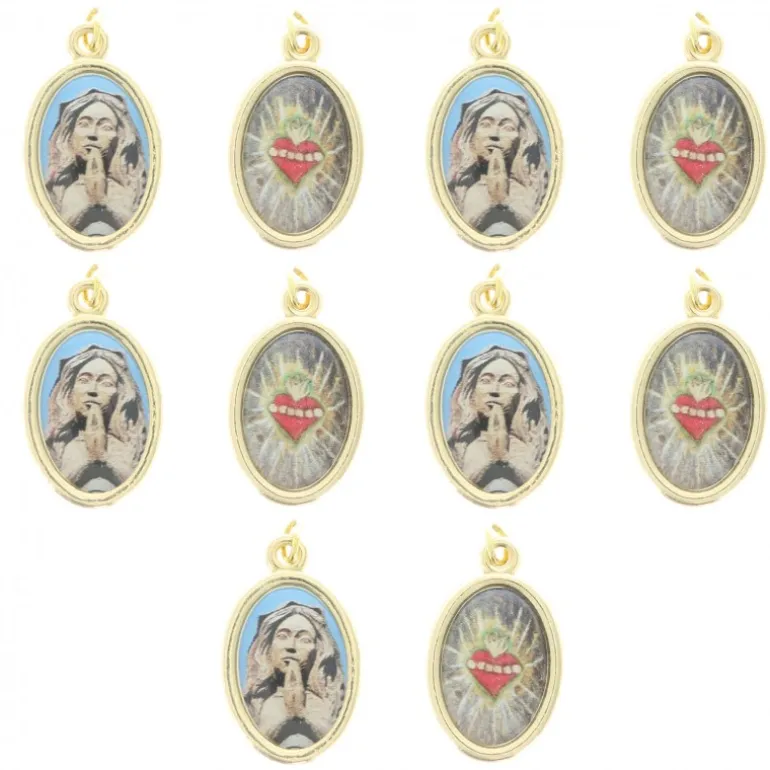 Palais du Rosaire Lot de 10 médailles de Notre Dame d'Artiguelongue^ Médaille Et Croix Métal