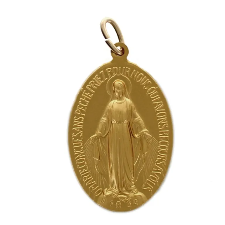 Palais du Rosaire Lot de 50 Médailles Miraculeuses Dorées^ Communion | Médaille Et Croix Métal