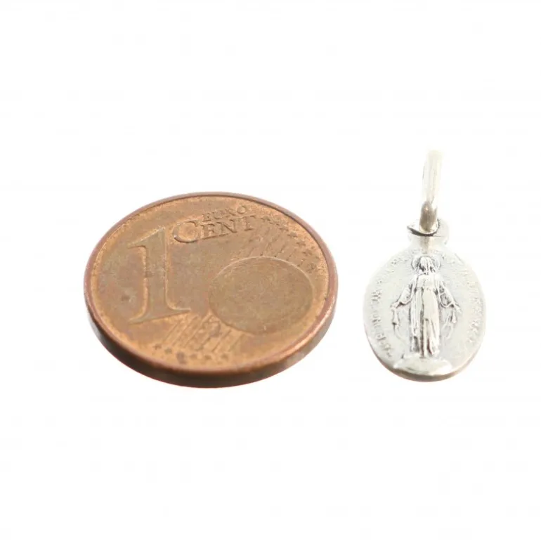 Palais du Rosaire Lot de 100 Médailles Miraculeuse en Métal Argenté 11mm^ Communion | Médaille Et Croix Métal