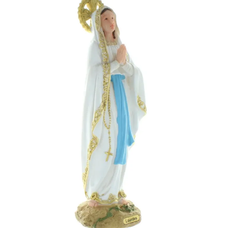 Palais du Rosaire Lot de 12 Statues de la Vierge Marie colorée avec une auréole en résine 31cm^ Communion | Statue De Notre Dame De Lourdes