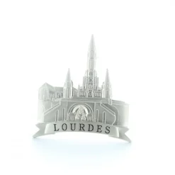Palais du Rosaire Magnet Basilique de Lourdes en métal^ Magnet